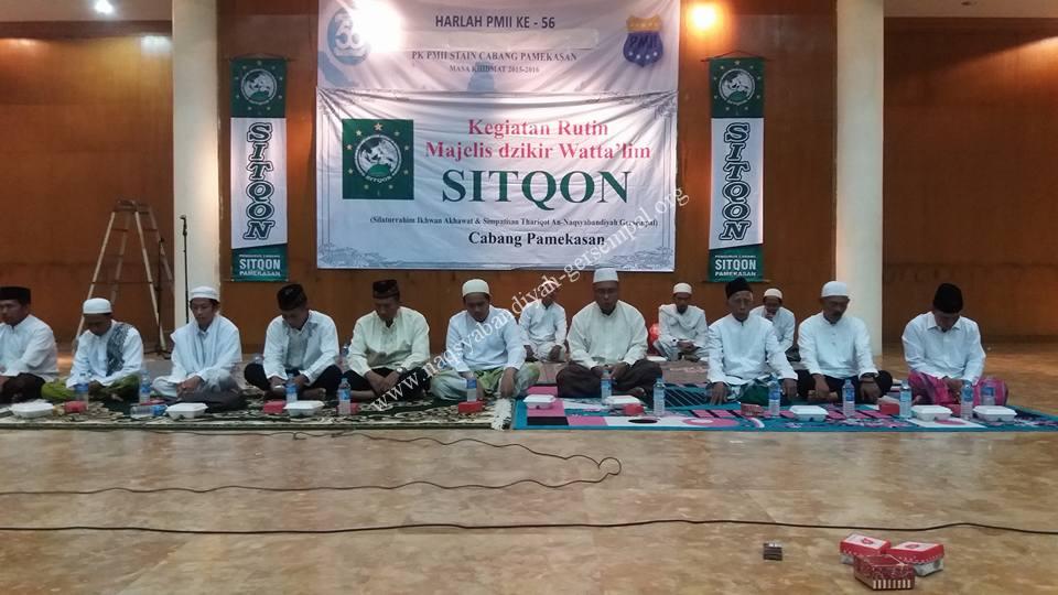 Tampak Pengurus SITQON serta masyayikh dan pejabat pada acara Harlah PMII STAIN Pamekasan