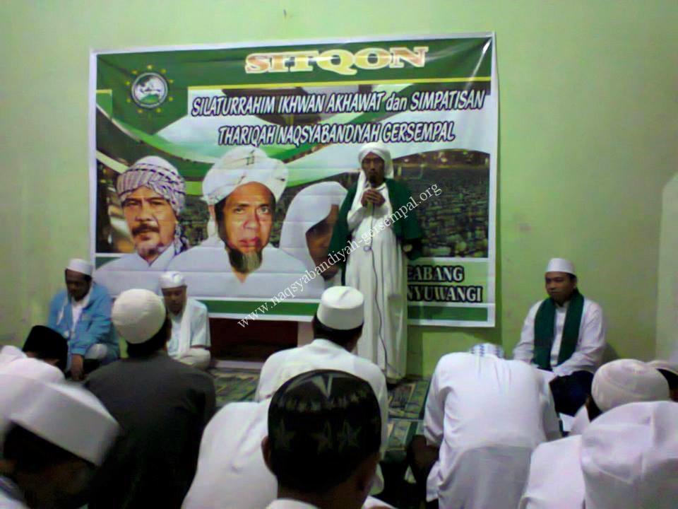 Tampak KH. Dardiri PP. Miftahul Ma'arif, menyampaikan sambutan